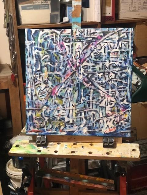 'Labyrinth', by Leon Aarts, painted 21/02/2026, acrylics on canvas
