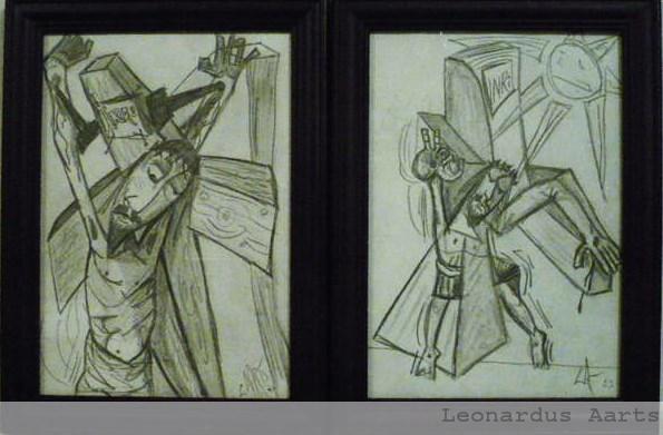 'Jesus Christ pose I & II' by Leon Aarts