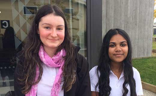 Anais Levis (L), a Year 12 student from Otumoetai College said attending Toi Ohomai's Open Day made her study options clearer.