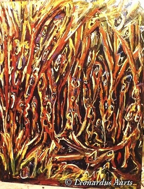 'Kiwi' by Leon Aarts, acrylics on board (for sale)