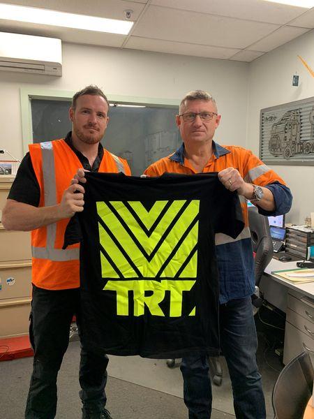 Nick Simpson With His New TRT Shirt