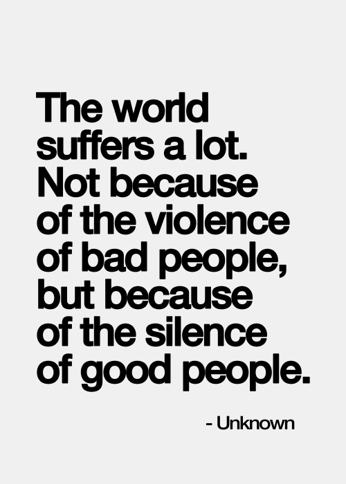 bad things happen when good people do nothing 