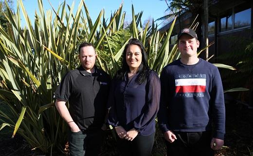 Left to right: Cameron Fenton, Renee Reynolds and Christopher Gill