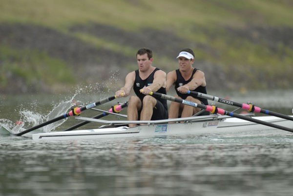 oseph Sullivan (left) and Robby Manson racing to a gold medal in Racice, the Czech Republic