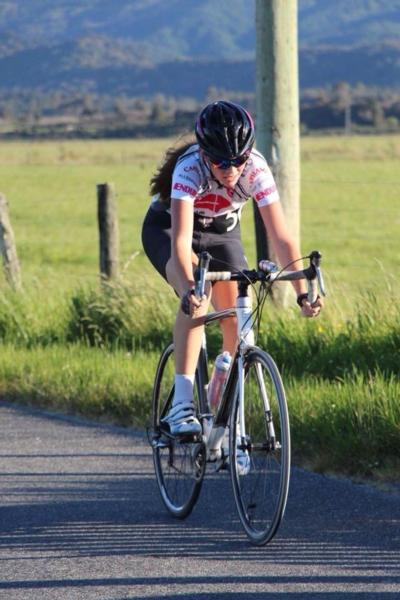 Ainslie Campbell joins team mates Mikayla Sweetman and Rachel Crawford as the first girls' team from Greymouth High to enter the Kathmandu Coast to Coast.