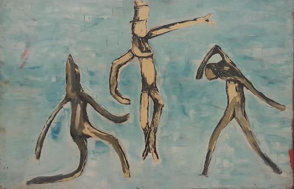 'Stickmen' (translated to English) by Leonardus van de Ven (my Grandfather) c. 1950