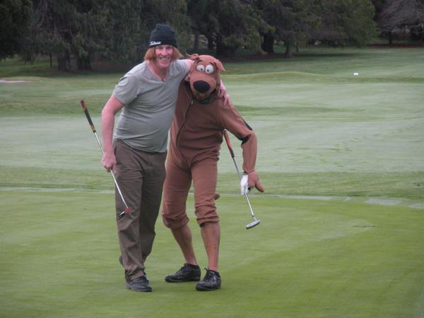 Mark Howes and Aaron Masters bravely completed the event dressed as Scooby Doo and Shaggy.