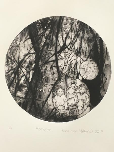 Nina van Pallandt's drypoint intaglio print 'Memories'