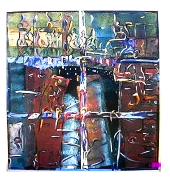 'The Christchurch Wizard', acrylics on canvas, by Leon Aarts (sold)