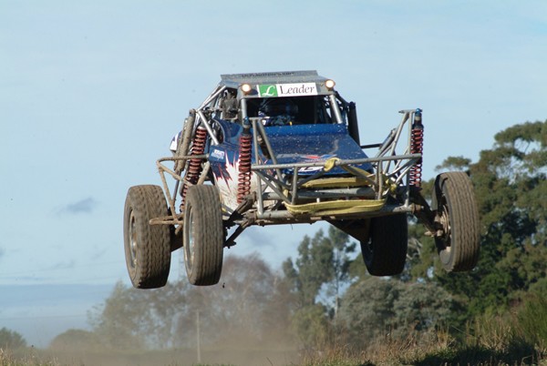 Wayne Moriarty ariborne on the way to winning this weekend's Mainland Challenge 