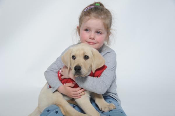 Asha McPhee with guide dog hopeful