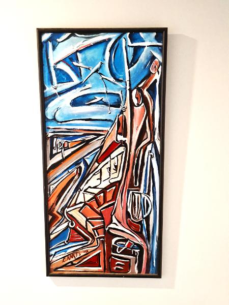 'Spent', acrylics on board, 2010, by Leon Aarts