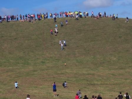 The Eltham Down Hill Cheese Race was held on Cheese Hill, Anderson Road, Eltham, on March 27, 2010