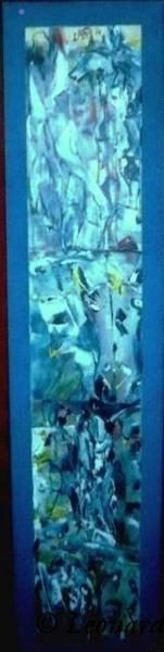 'Unknown Title', acrylics on canvas board by Leon Aarts (sold)