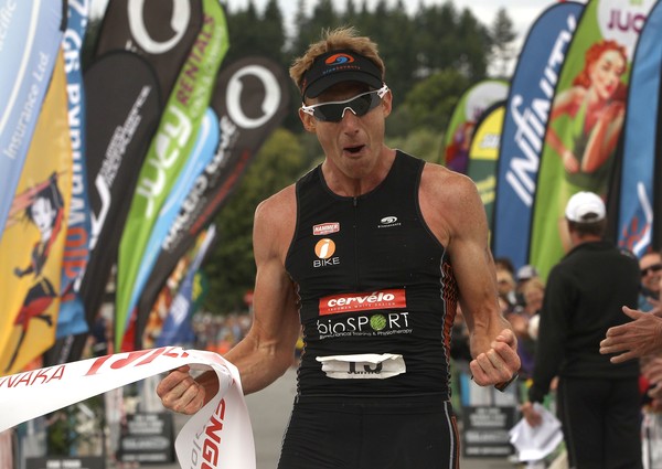 Jamie Whyte of New Zealand celebrates winning the Challenge Wanaka on January 15, 2011 in Wanaka, New Zealand.