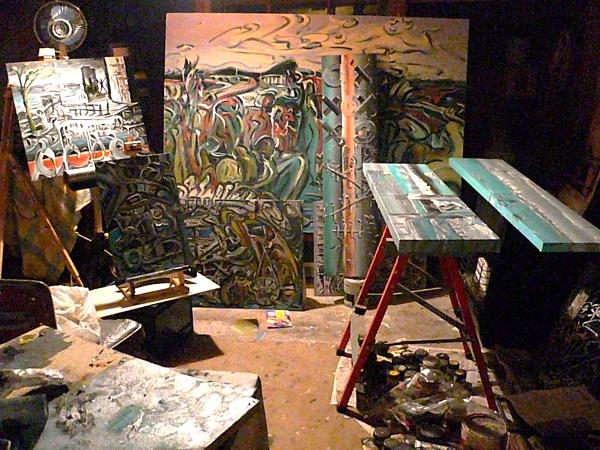 'My art studio' -an old garage in Avondale Rd, ChCh' 2009 ChCh...pre earthquakes