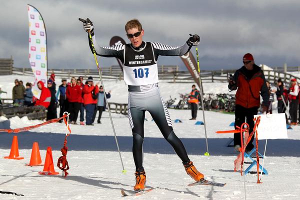 Andy Pohl of New Zealand celebrates as he wins the Winter Triathlon during day 15 of the Winter Games NZ at Snow Farm on August 27, 2011 in Wanaka, New Zealand.