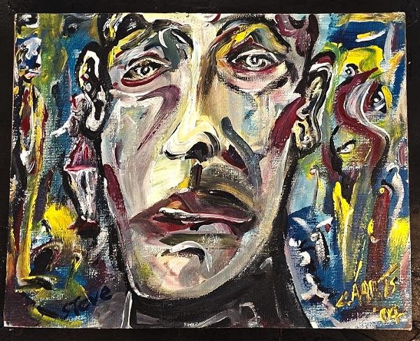 'Steve', oils on canvas by Leon Aarts