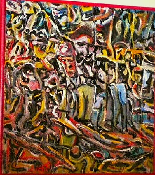 'CHE', by Leon Aarts. Acrylics on board, (sold)