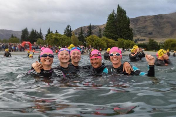 Competitors look on prior to the start of the 2018 Challenge Wanaka