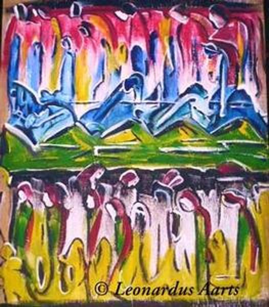 Post Quake by Leon Aarts - Acrylics on board