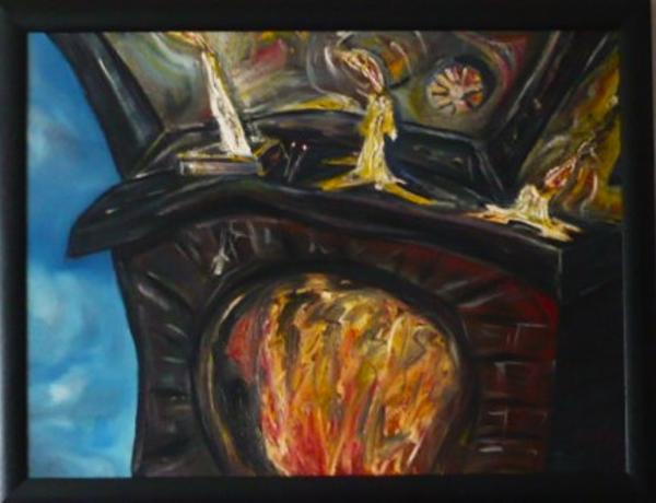 The Mantle, oils on board, by Leon Aarts