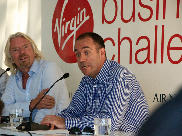 Left to Right, Sir Richard Branson, BNZ CEO Andrew Thorburn