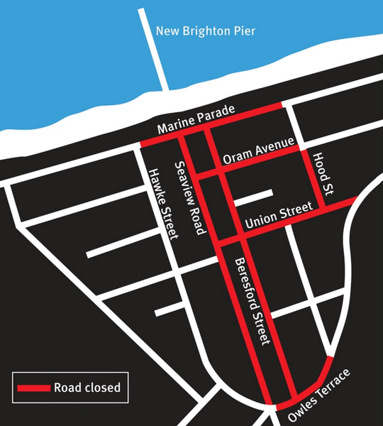 Road closure map