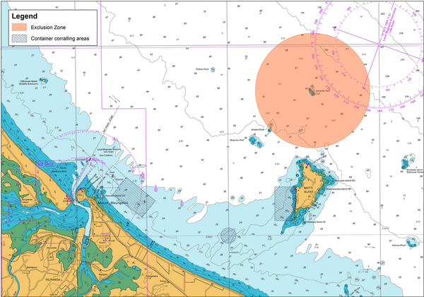 Map of boating exclusion zone