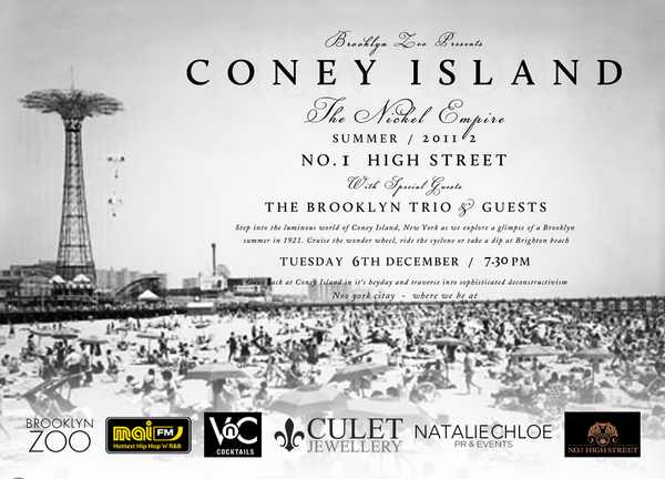 "Coney Island The Nickel Empire" invitation
