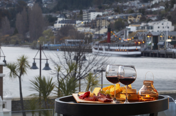 A balcony at Eichardt's Private Hotel overlooking Queenstown Bay is the perfect spot to see in the New Year.