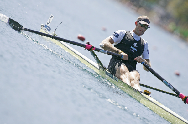 Five times world champion, Mah&#233; Drysdale, racing in Bled earlier this year.