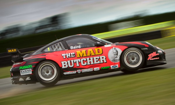 Defending Porsche GT3 Cup Challenge champion Craig Baird set fastest in qualifying to carry the advantage for this afternoon's race near Timaru, finishing first.