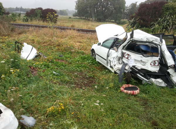 Accident scene at Te Horo 