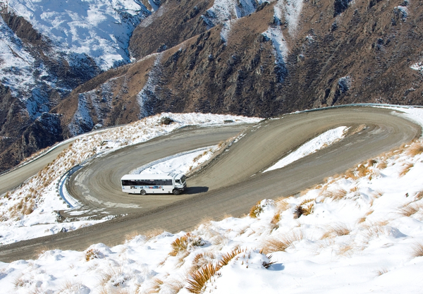 NZSki bus heading to The Remarkables