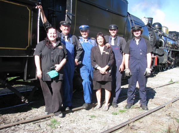 The Kingston Flyer team - (L-R) Sarah Cadwallender, Mike Vaughan, Russell Glendinning, Paula Hume, Matthew Scurr and George King.