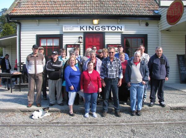 David Bryce (front with check shirt) with a group from Bainfield Park enjoying the open day.