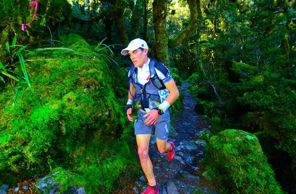 Routeburn Classic overall winner Braden Currie racing on the track.