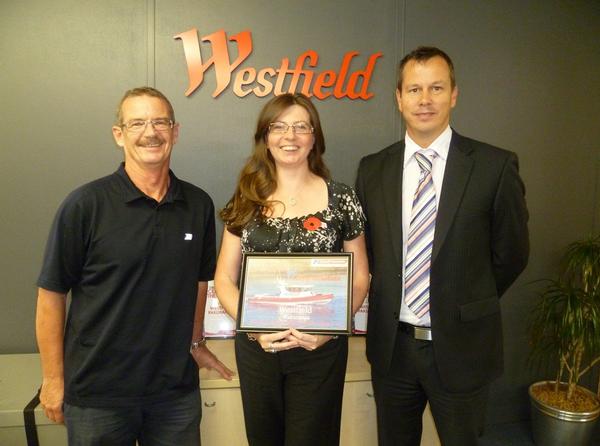 Ian Gibson with Westfield Pakuranga Rachel Beere, Brian Waters.