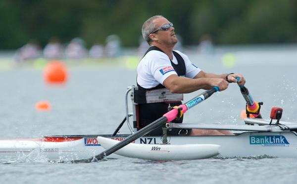 Danny McBride racing to a bronze medal at the 2010 Rowing World Championships at Lake Karapiro, New Zealand.