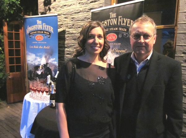 Queenstown 'Good for Nothing' premiere (L-R) Rebekah Moore, Queenstown Reading Cinema complex manager and Kingston Flyer owner David Bryce.