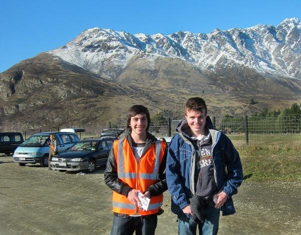 Remarkable car fair team at work (L-R) Archie and Gerard