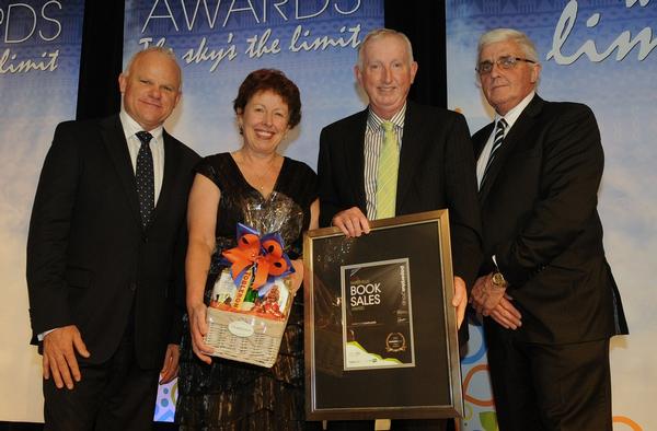 From left to right: Paper Plus Group Chief Executive, Rob Smith; Paper Plus Coastlands owner-operators Kaye and Rob Clarke; Paper Plus Group Business Advisor, Brian Robertson.