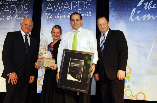 From left to right: Paper Plus Group Chief Executive, Rob Smith; Paper Plus Kaikoura owner-operators Megan and Mark Fissenden; Paper Plus Group Business Advisor, Mike Drummond.