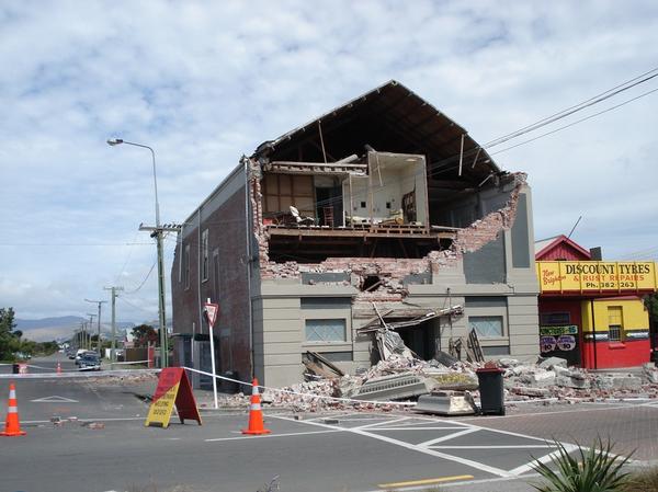 A New Brighton scene after the February 22, 2011 earthquake.