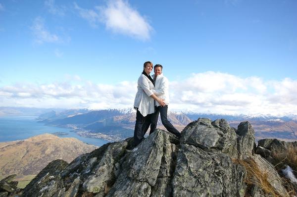 On top of the world (L) Sandra Gibney and (R) Jo Christie