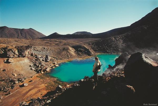 Guest taking in the view while touring the Tongariro Crossing.