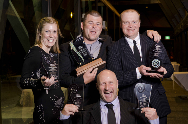 Pic shows Precision Painters winning team, from left: Megan Palmer, Mark Palmer, (operations manager), Rob Hamilton (kneeling) and Dan Merdler.