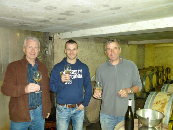 Andy Sturman sampling wine in the Loire Valley, France