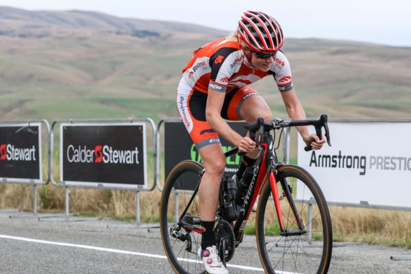 Kate McIIroy won her first race as an elite cyclist in the second round of the Calder Stewart Cycling Series, the Armstrong Prestige Dunedin Classic